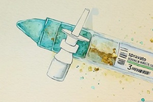 illustration image of spravato nasal therapy