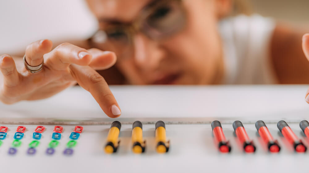 Adult woman with OCD experiencing compulsive behaviors.