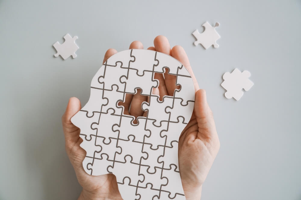 illustration of brain changes associated with care options for dementia and memory loss