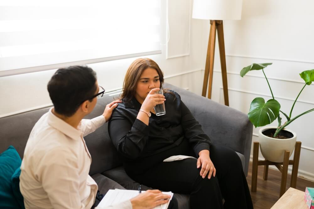 Doctor discussing treatment options including medication and therapy for anxiety and panic attacks