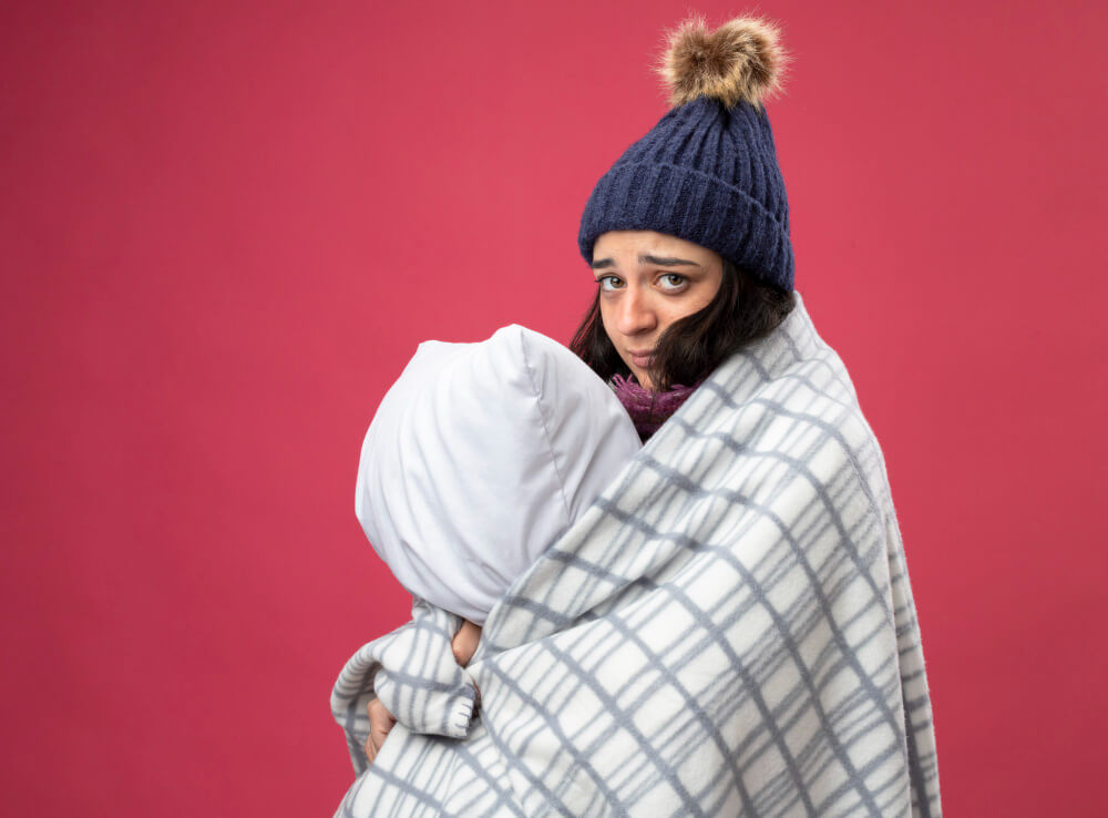 Emotional Symptoms of Seasonal Affective Disorder showing Depressed individual showing sadness, hopelessness, and loss of interest associated with seasonal depression.