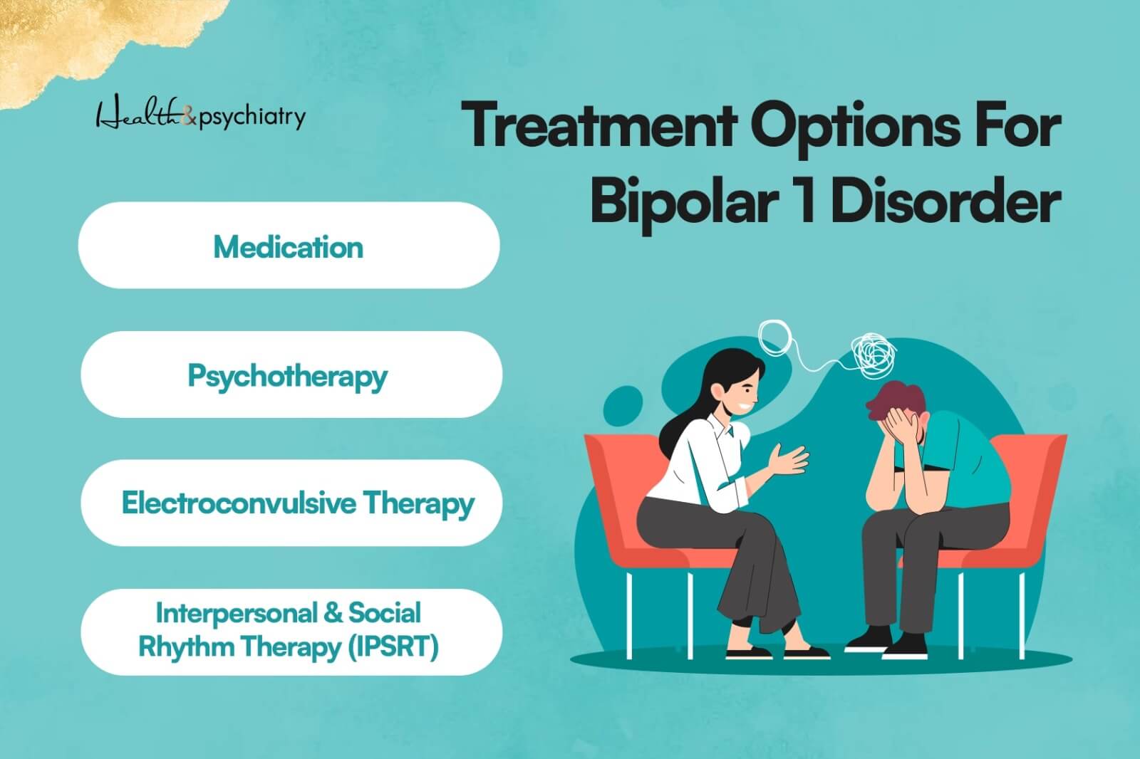 infographics about treatment options of bipolar disorder
