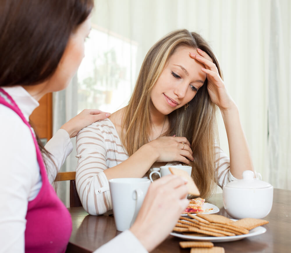 Girl getting nutritional balanced diet guidance to prevent vascular dementia risk factors