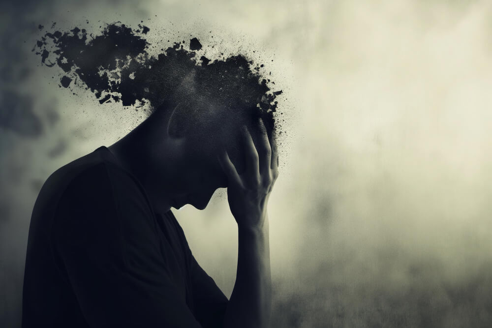 Illustration representing Bipolar II disorder with depressive and hypomanic mood changes