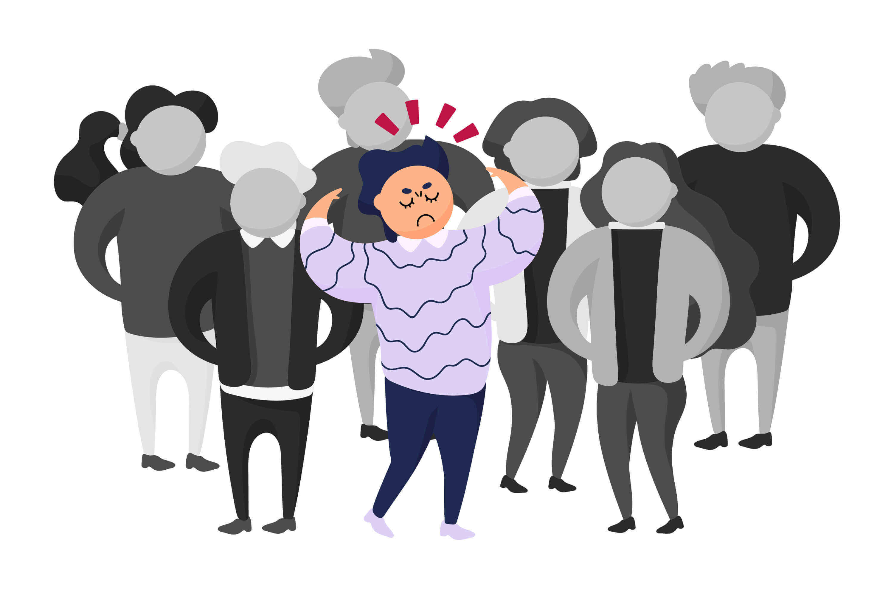 Depiction of isolation, limited communication, and lack of emotional expression in type A personality disorder