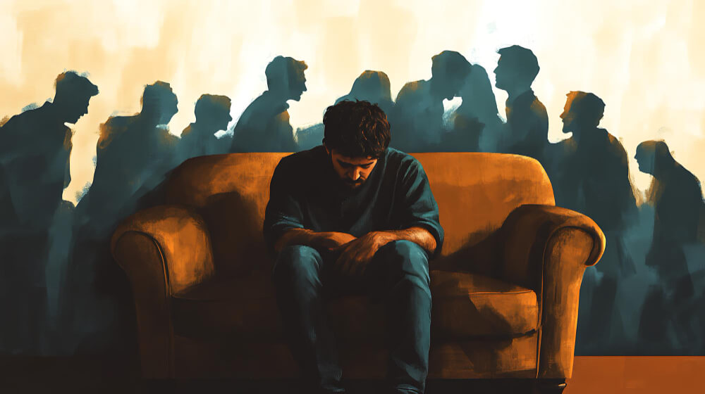 erson practicing mindfulness meditation to manage anxiety and emotional detachment, due to personality disorder