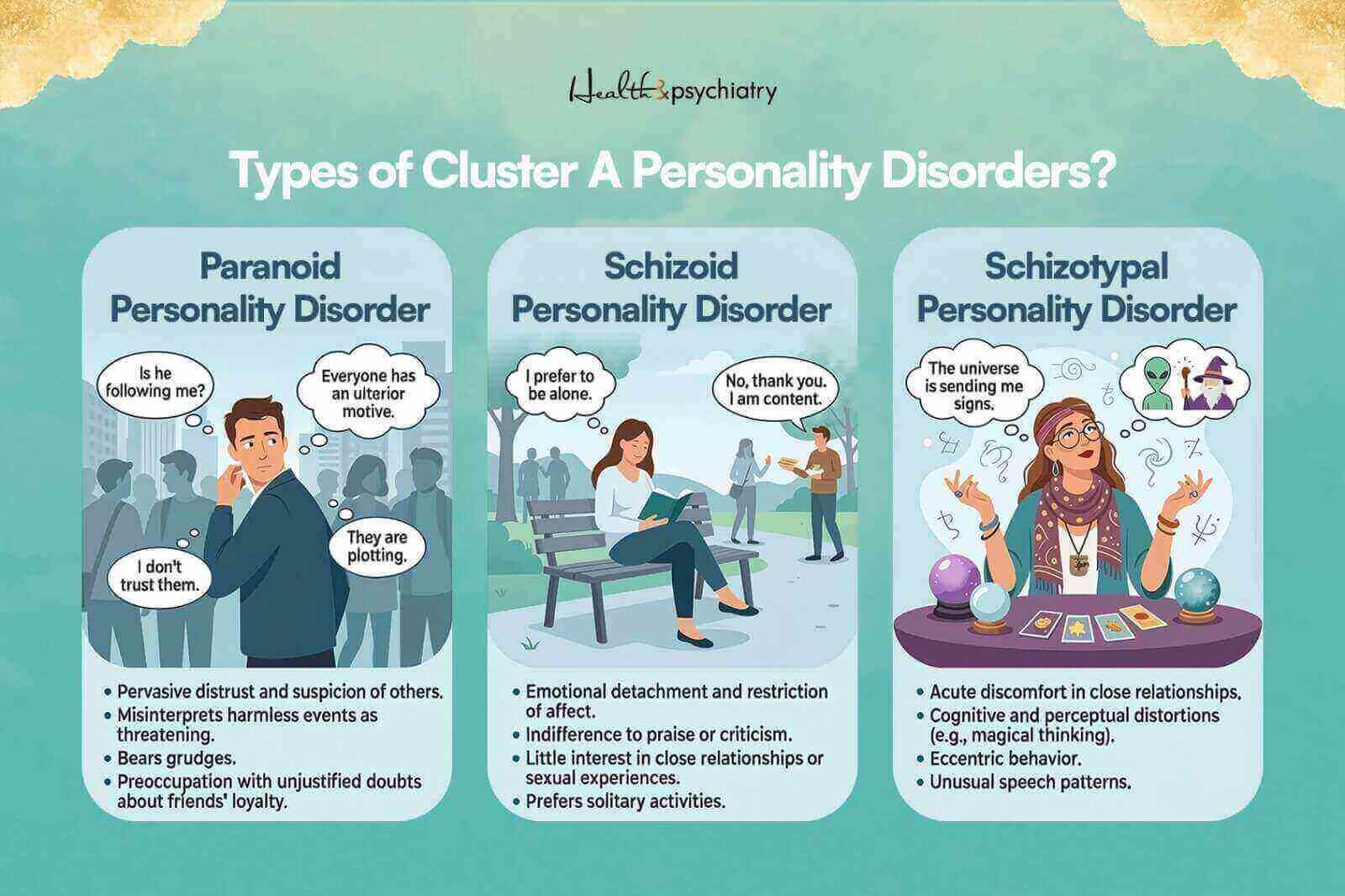 What Are the Main Types of Cluster A Personality Disorders?