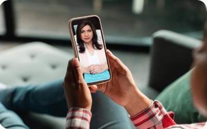 patient having online video telehealth appointment with dr sajan using health and psychiatry telepsychiatry florida services