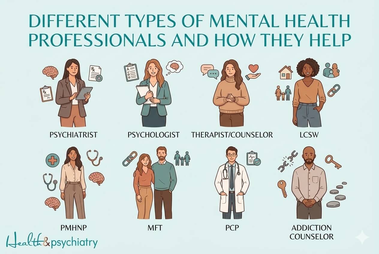 Different Types of Mental Health Professionals and How They Help?