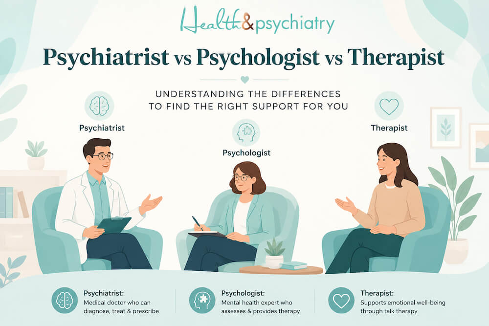 Psychiatrist vs Psychologist vs Therapist: Which Mental Health Professional Is Right for Your Situation?
