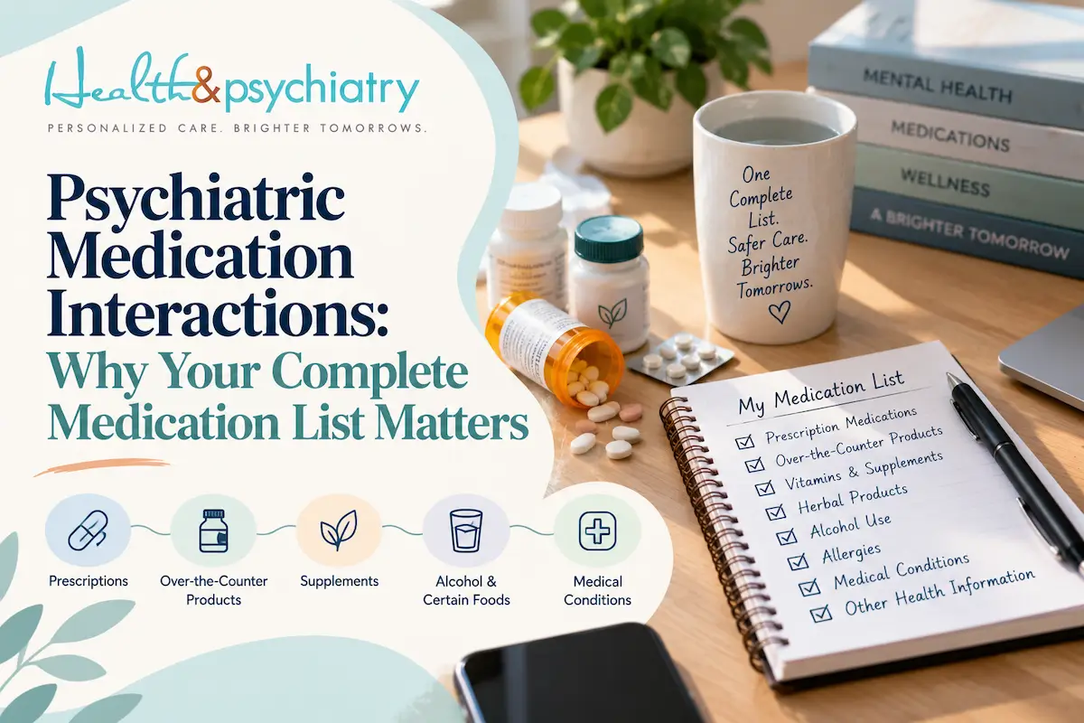 Psychiatric Medication Interactions: Why Your Complete Medication List Matters
